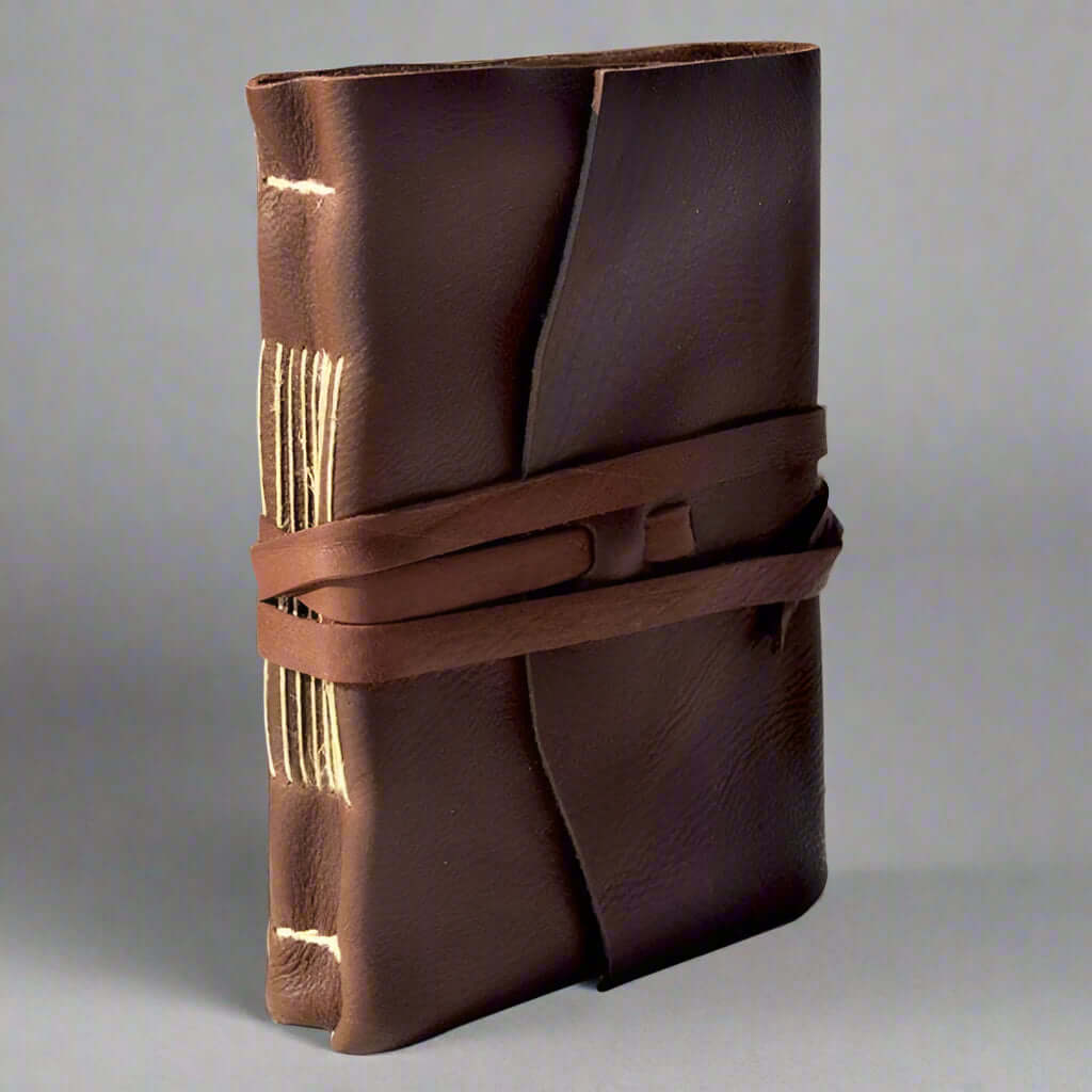 Medieval Leather Journals with Amalfi Paper featuring Nabuk leather binding.