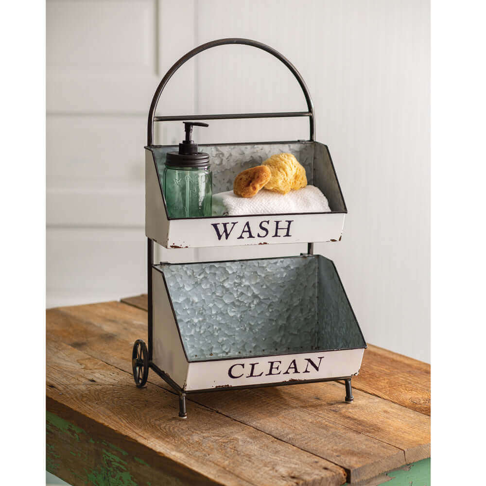 Two-tier Vintage Inspired Bathroom Caddy – Vintage Shopper