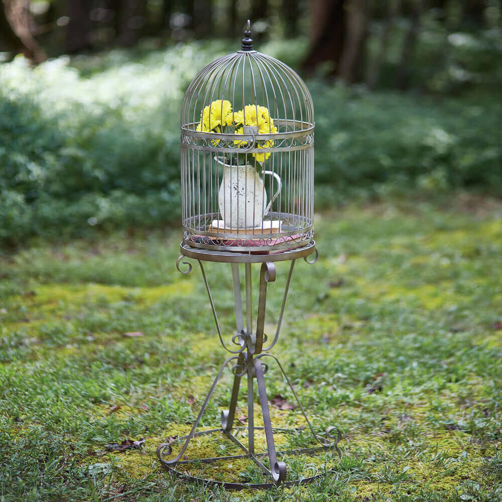 ヴィンテージ ディスプレイスタンド USA Vintage Metal Bird Cage Decorative Planter Metal Flower Pot