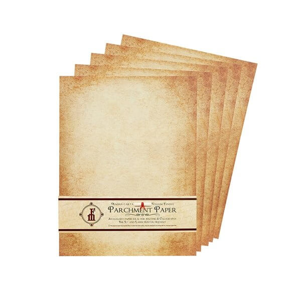 Vintage Aged Parchment Stationery Paper with textured weathered look for timeless correspondence and elegant handwritten letters.