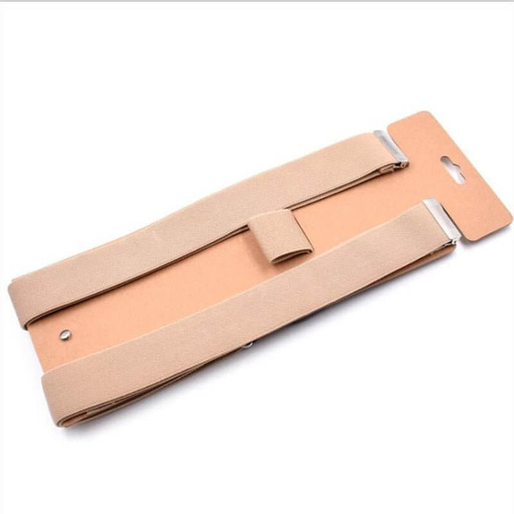 Vintage Inspired Suspenders with Leather Button Tabs on display, showcasing durable elastic bands and genuine leather details.