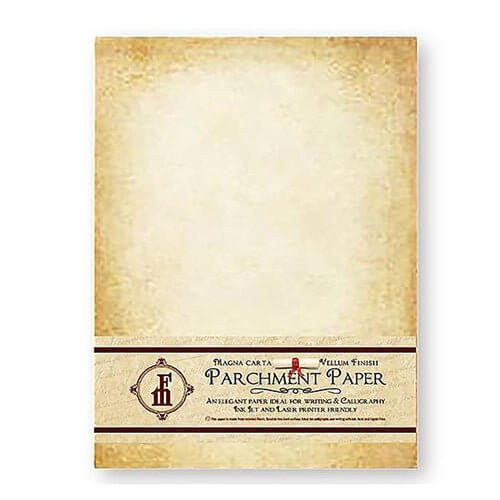 Vintage Aged Parchment Stationery Paper with textured antique design suitable for timeless correspondence and elegant writing.