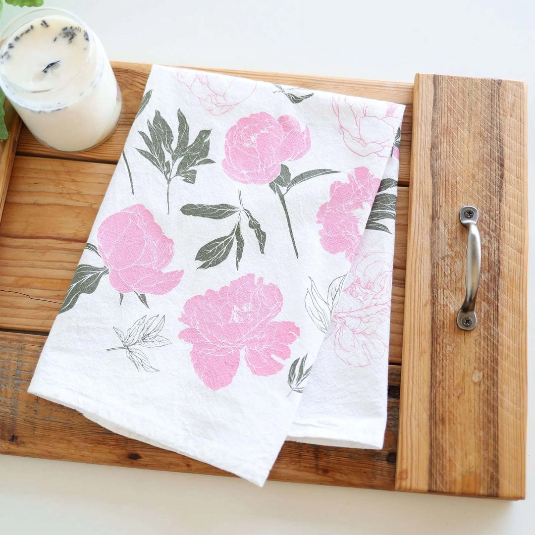 Botanical vintage tea towel 