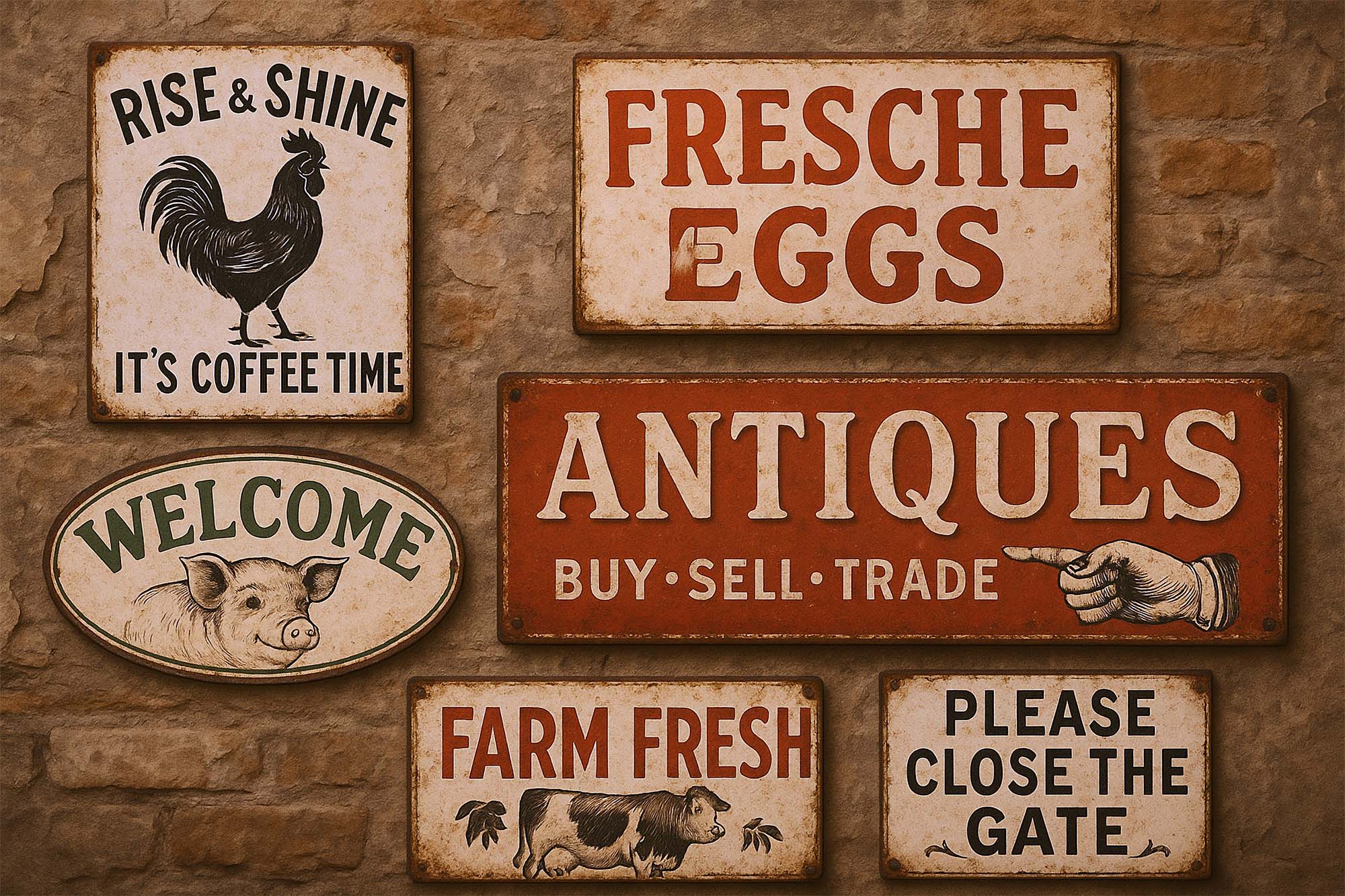 Vintage Wall Signs