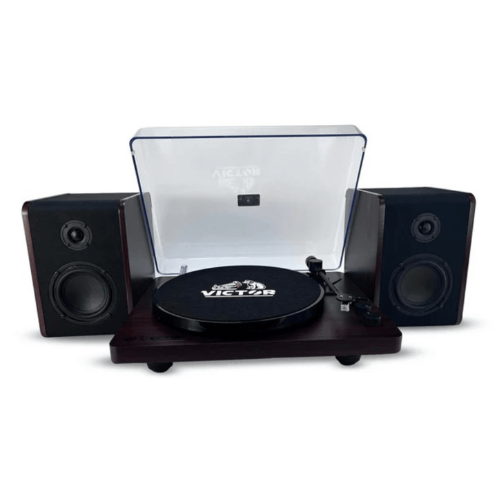 Victor Lincoln 3-Speed Bluetooth Turntable with Speakers