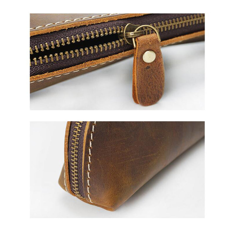 Handmade Full-Grain Leather Pencil Case