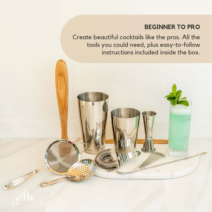 Antique Copper Mixologist Bartender Set (14-Piece)