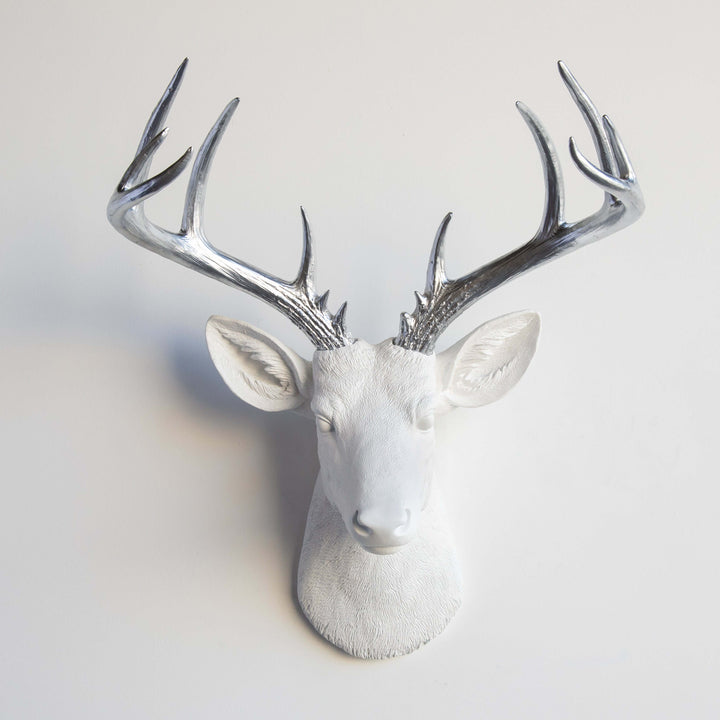 Handcrafted Faux Deer Head Wall Sculpture
