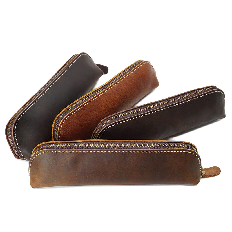 Handmade Full-Grain Leather Pencil Case