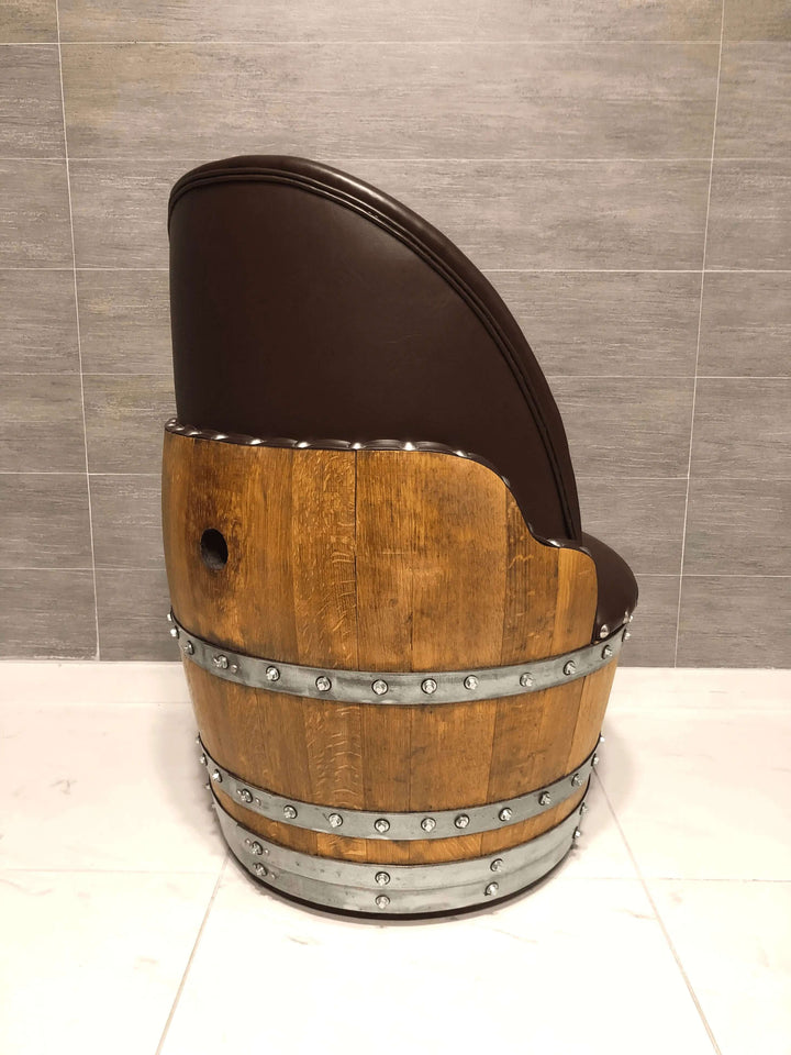 Reclaimed Wine Barrel Coffee Table Set with Two Chairs