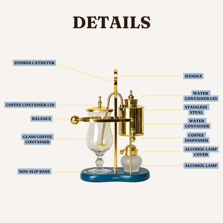 Royal Balance Syphon – Peacock Blue Collector Edition | Artisan Brewing + Coffee Table Centerpiece