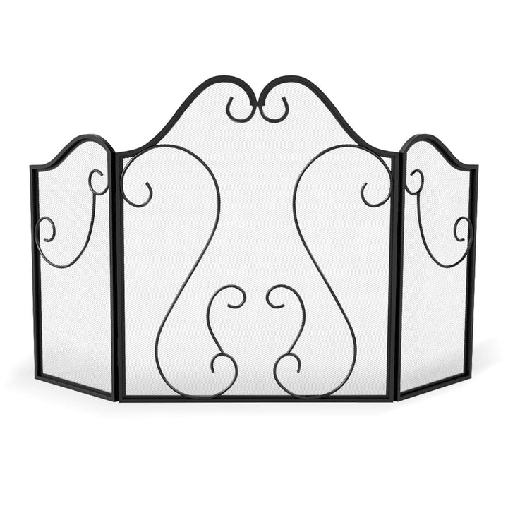 Three-Panel Scrollwork Fireplace Screen