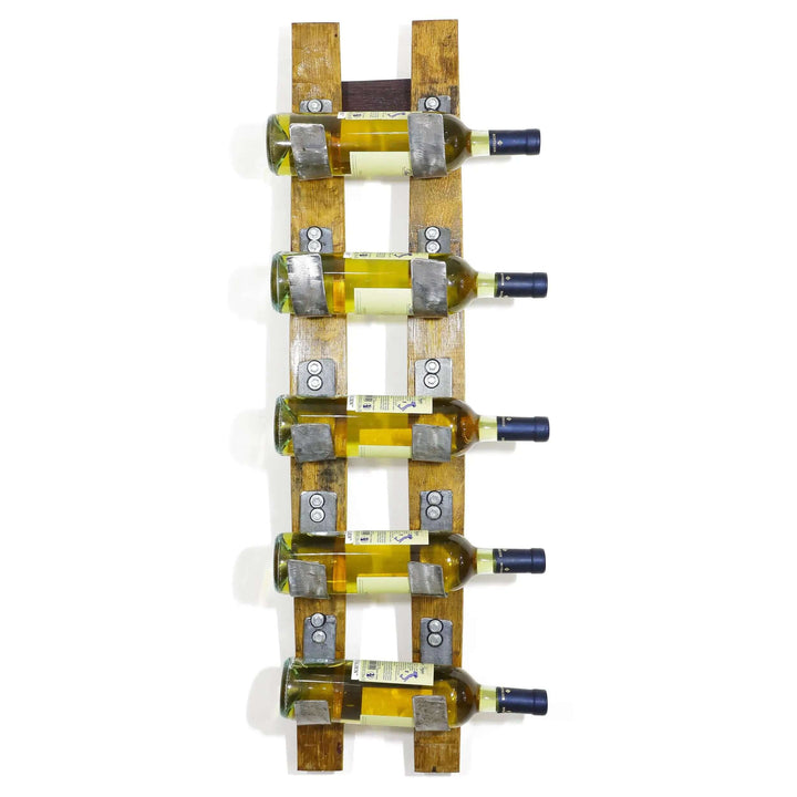 Reclaimed Wine Barrel Stave Wall Mount Wine Rack
