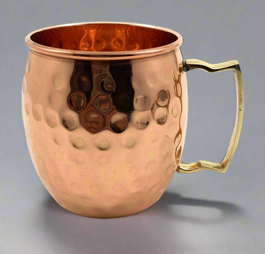 Handcrafted Hammered Copper Moscow Mule Mugs (Set of 4)
