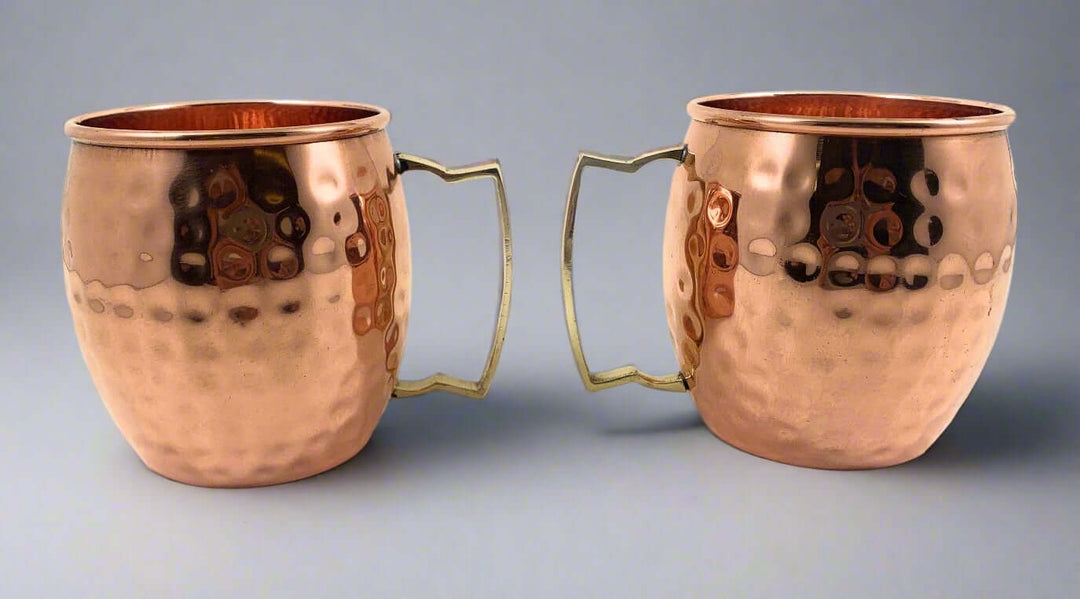 Handcrafted Hammered Copper Moscow Mule Mugs (Set of 4)