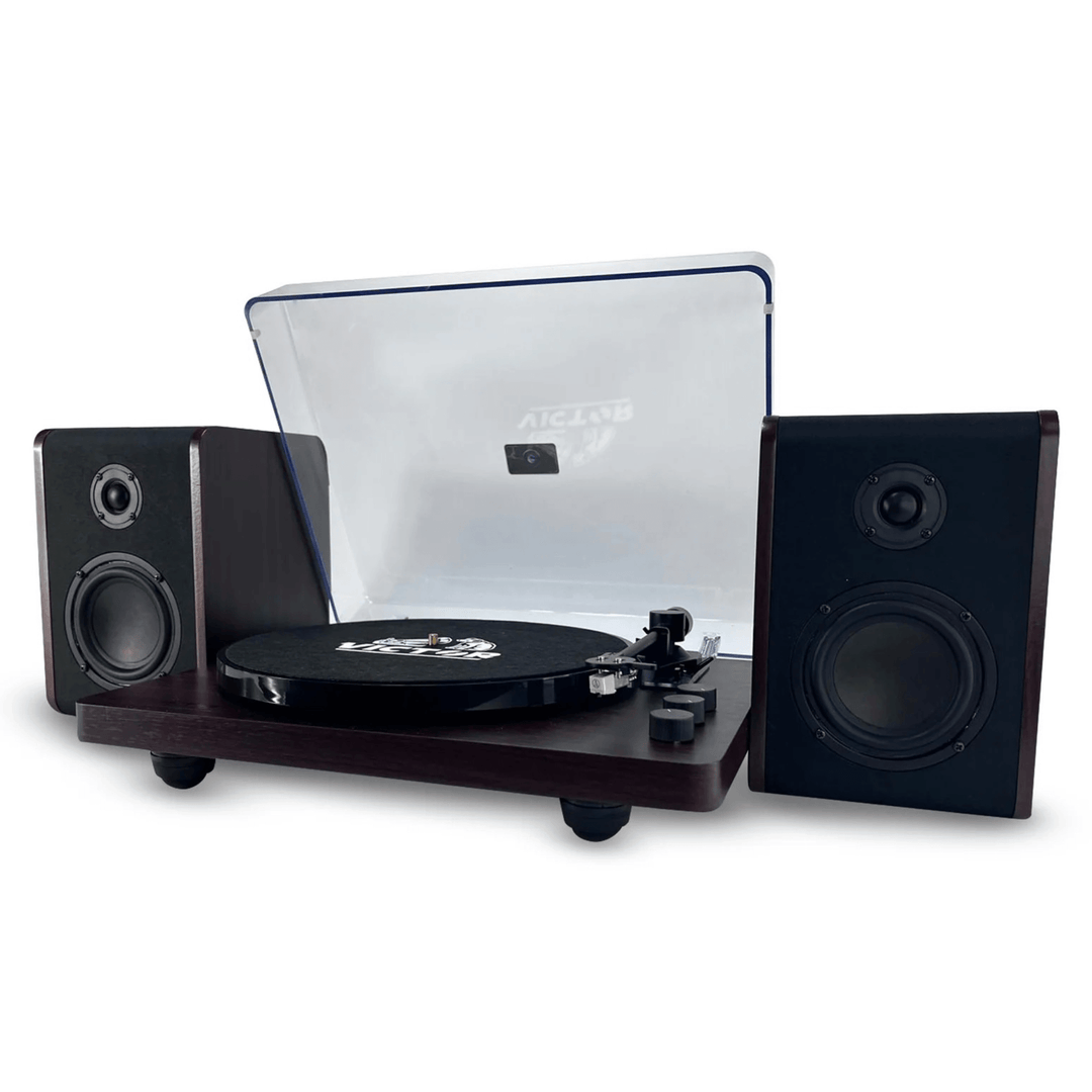 Victor Lincoln 3-Speed Bluetooth Turntable with Speakers