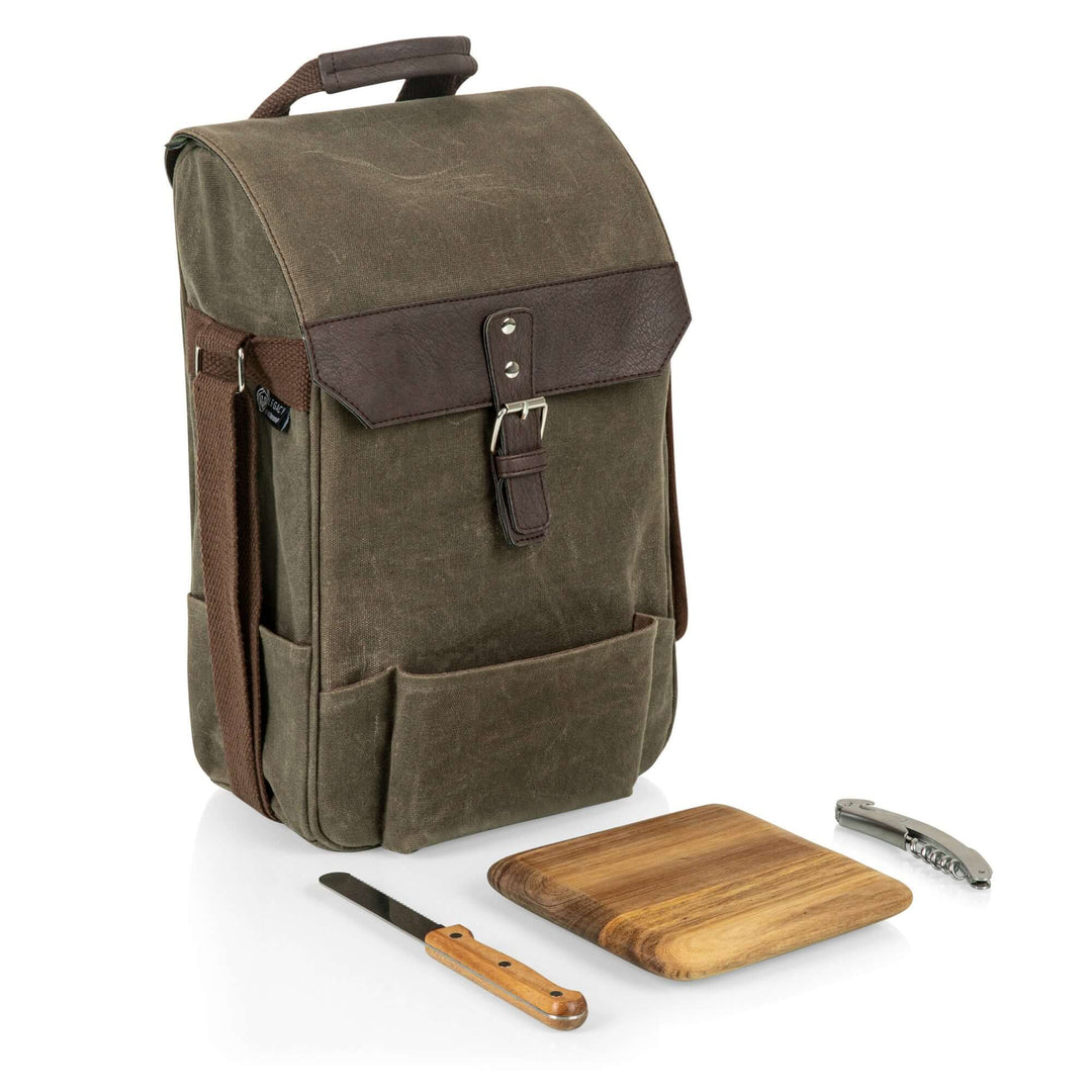 2 Bottle Insulated Wine & Cheese Cooler Tote