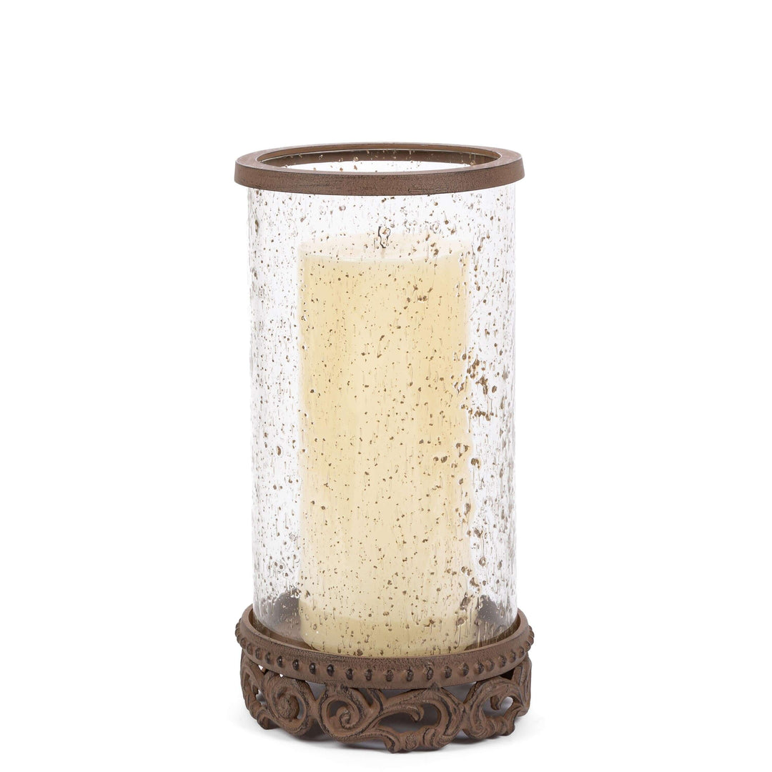 Acanthus Glass Hurricane, 12.75"