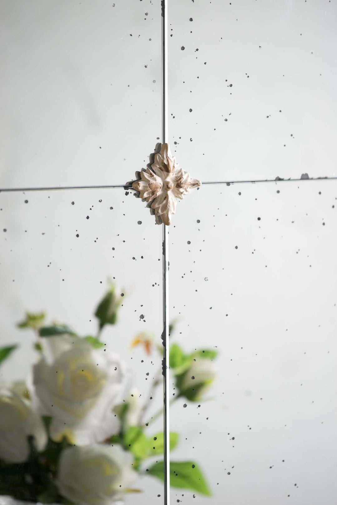 Antique Cream & Gold Arched Wall Mirror