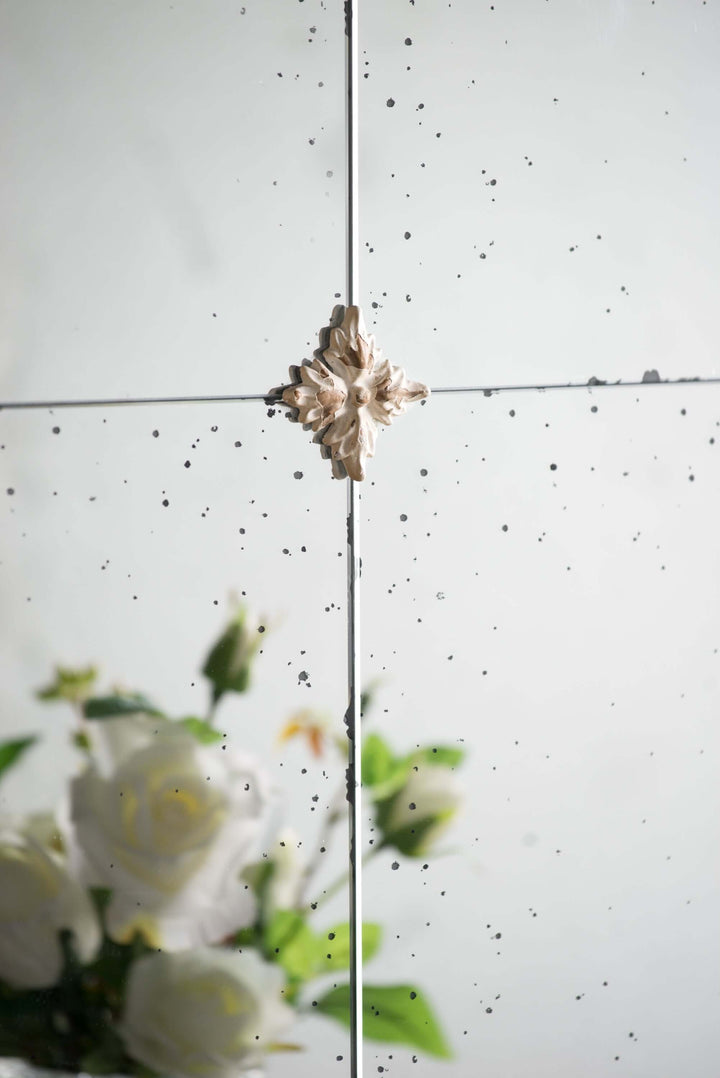 Antique Cream & Gold Arched Wall Mirror