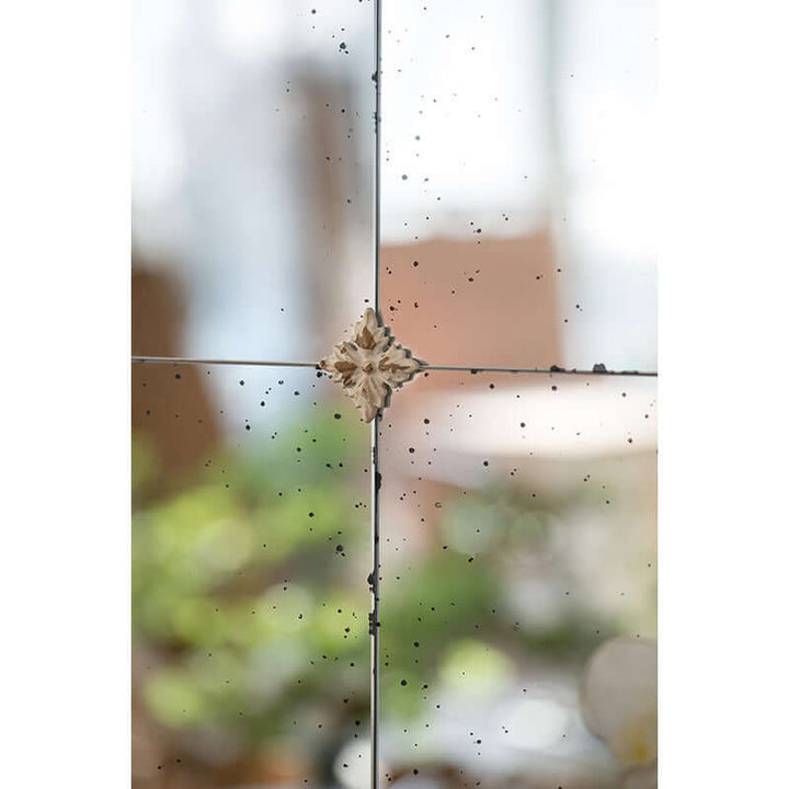 Antique Cream & Gold Arched Wall Mirror