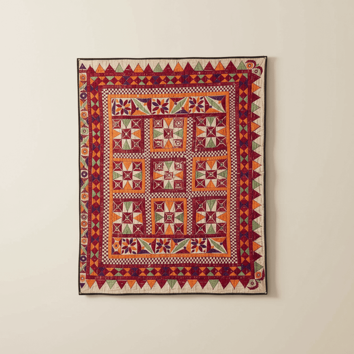 Antique Kutch Embroidered Wall Tapestry