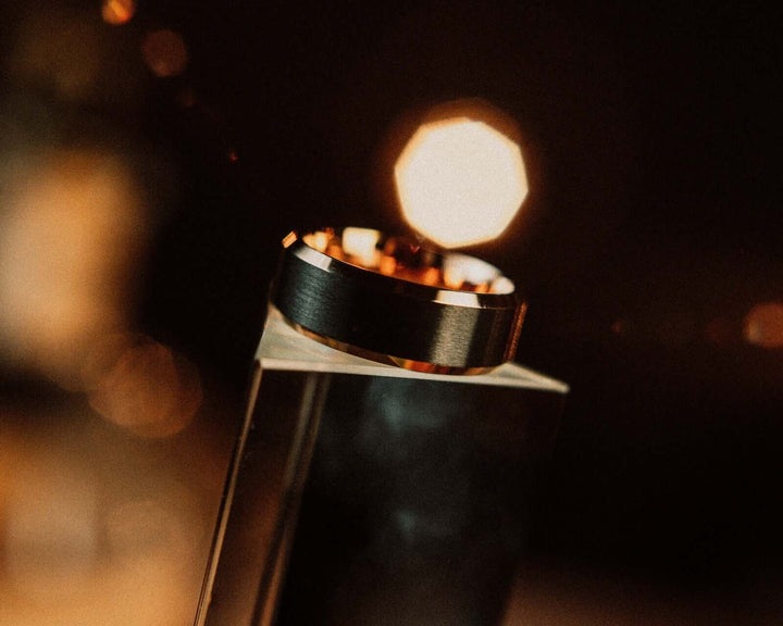Close-up of a ring with a blurred background
