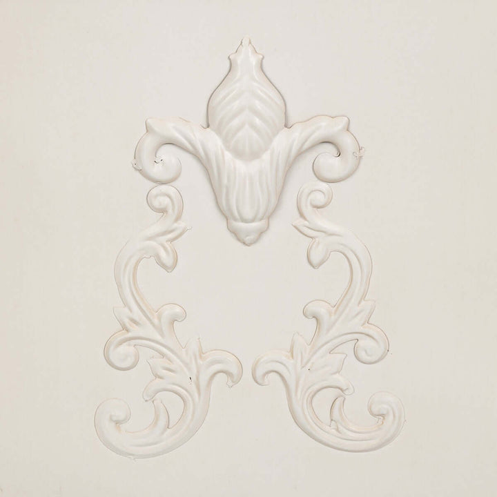 Grand Scroll Planter, Antiqued White
