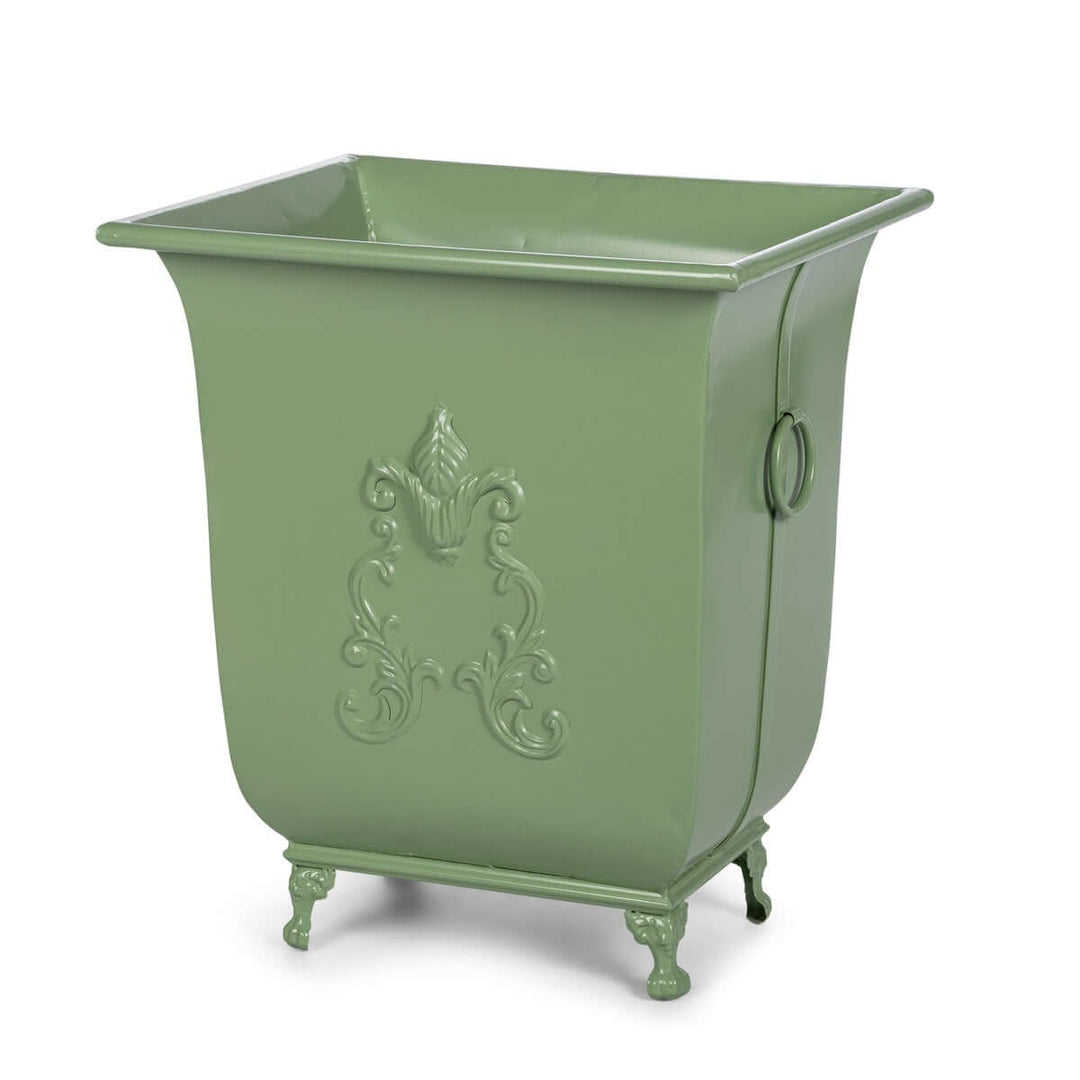 Grand Scroll Planter, Soft Garden Green