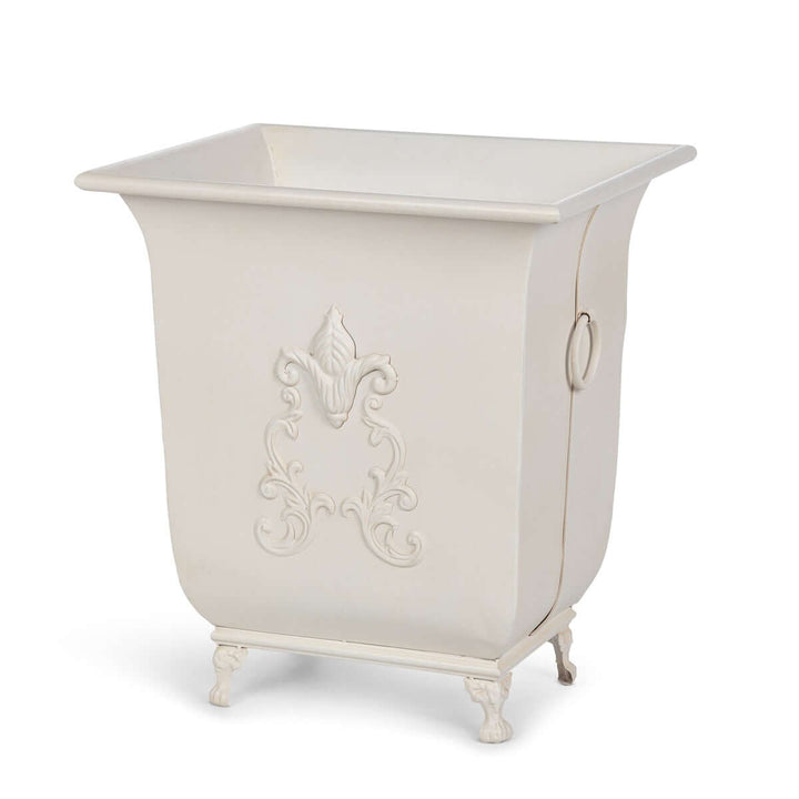 Grand Scroll Planter, Antiqued White