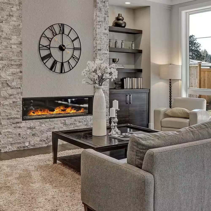 Round Metal Roman Numeral Wall Clock