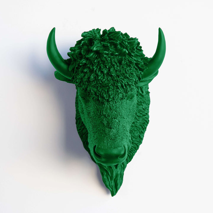 Handcrafted Faux Bison Head Wall Art