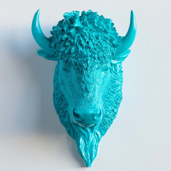Handcrafted Faux Bison Head Wall Art
