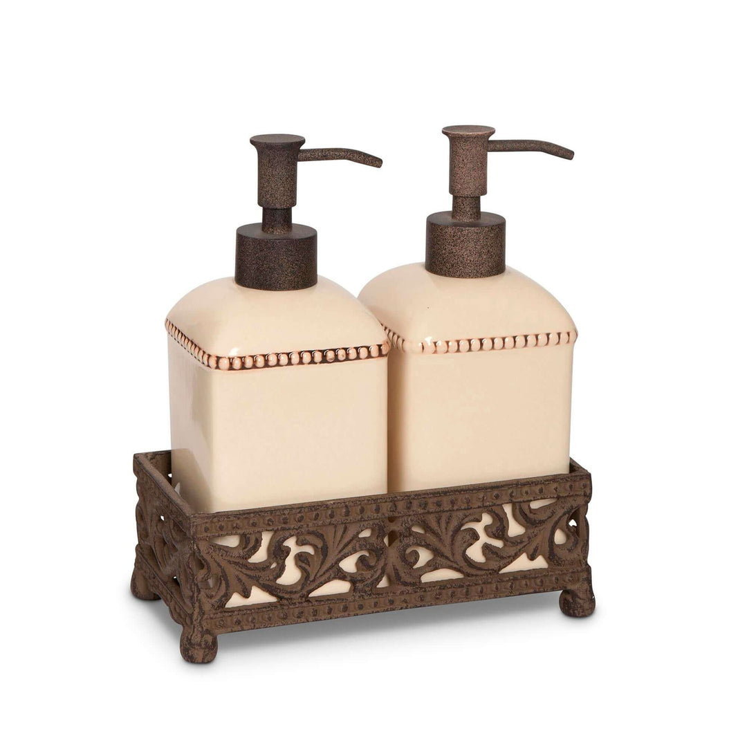 Acanthus Stoneware Soap/Lotion Dispensers