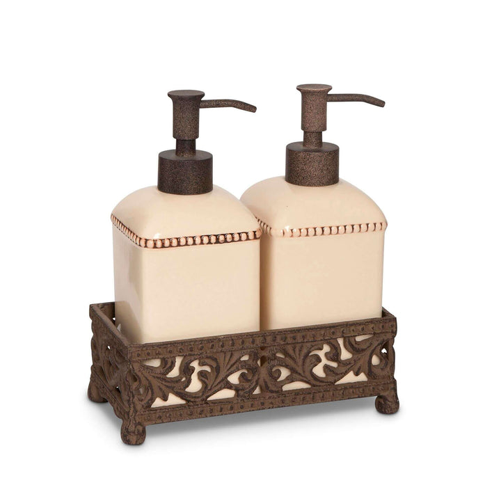 Acanthus Stoneware Soap/Lotion Dispensers