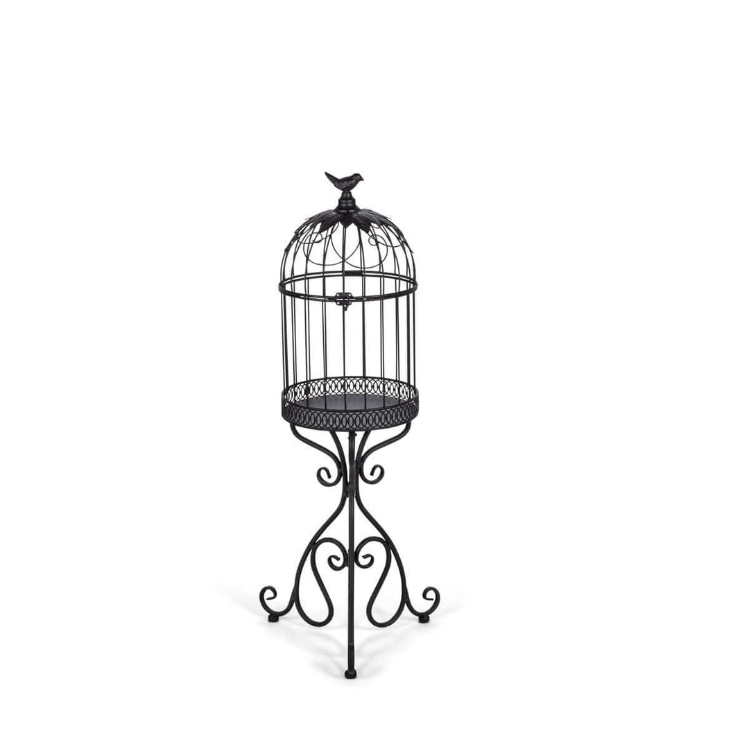 Scrollwork Birdcage Planters, Set of 2, Black