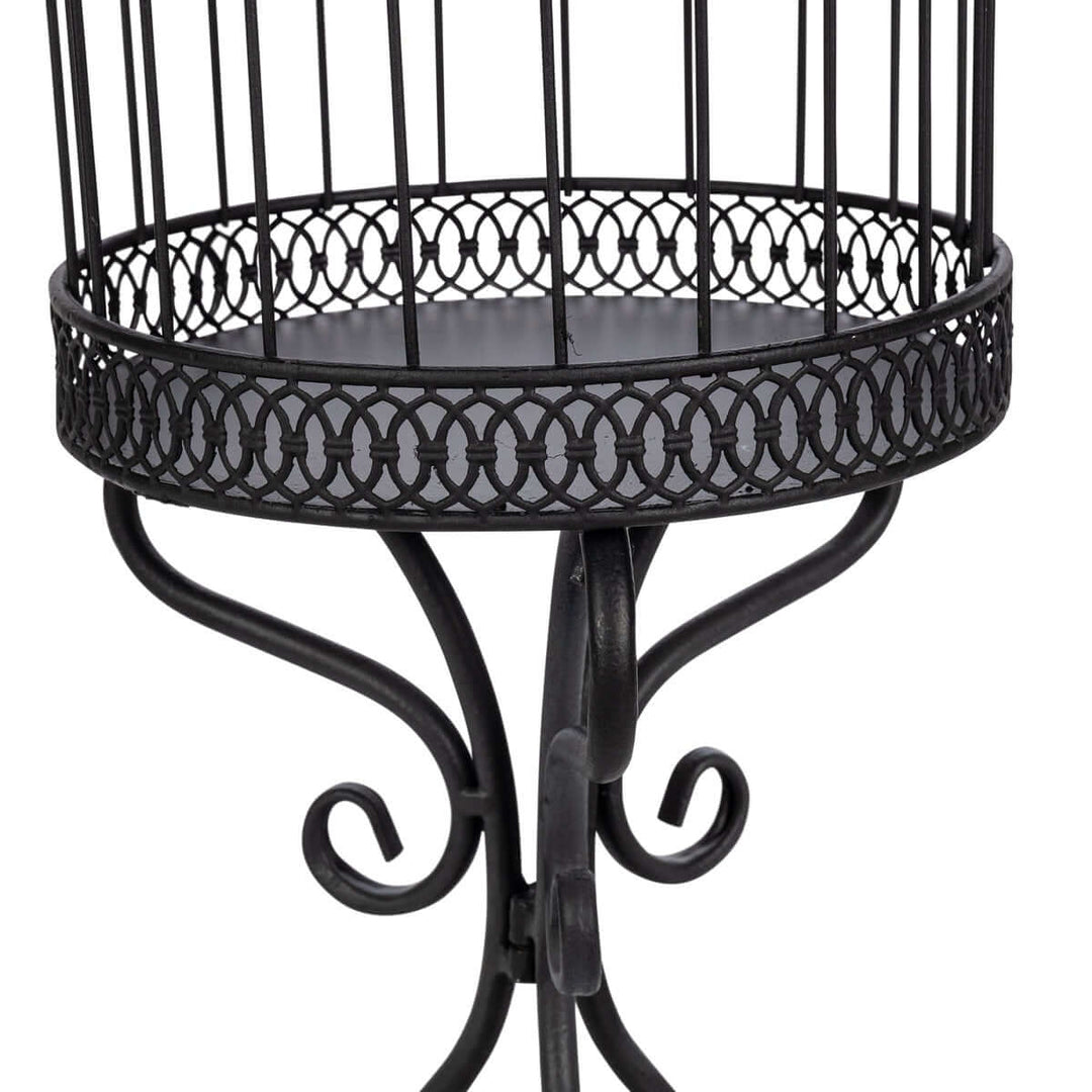 Scrollwork Birdcage Planters, Set of 2, Black