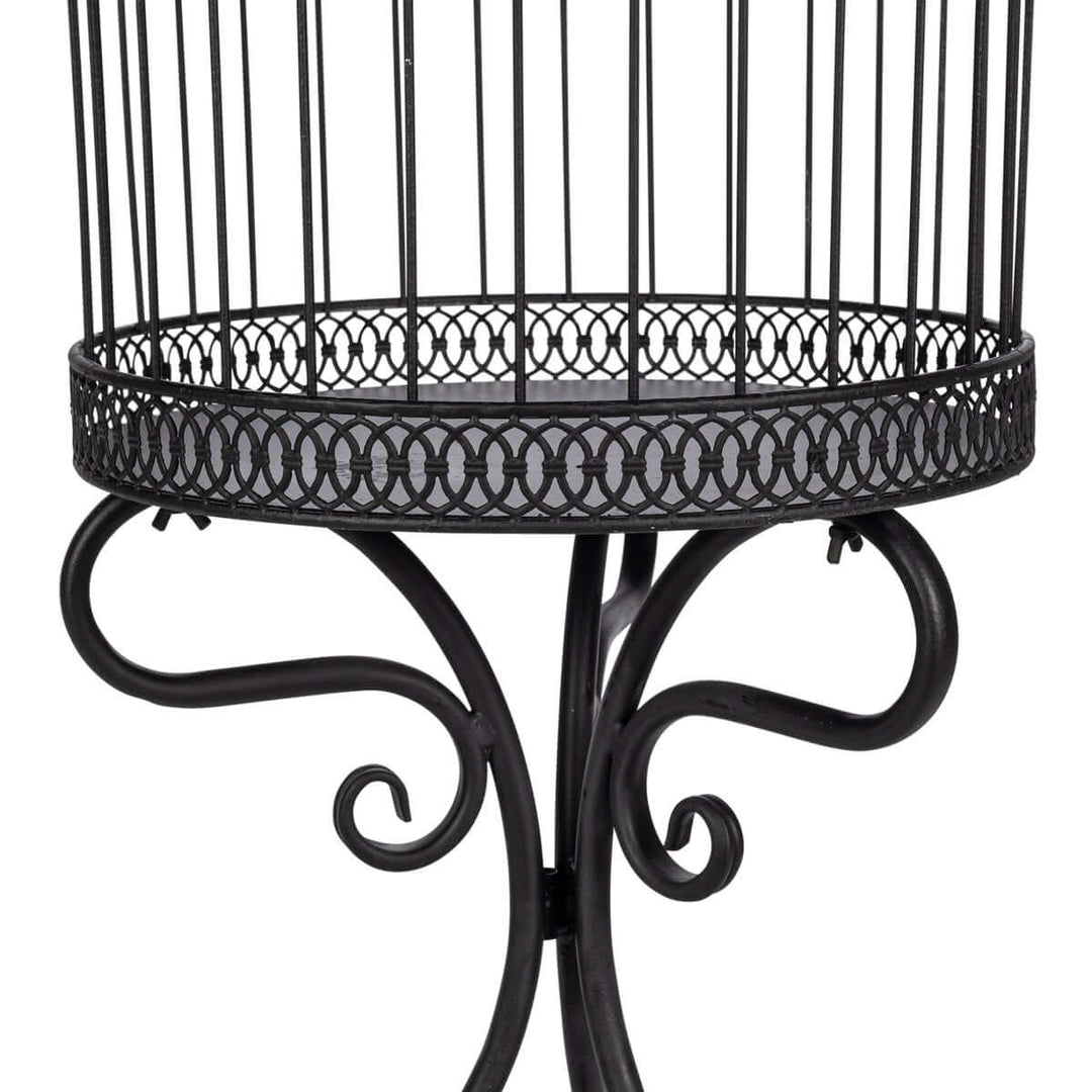 Scrollwork Birdcage Planters, Set of 2, Black