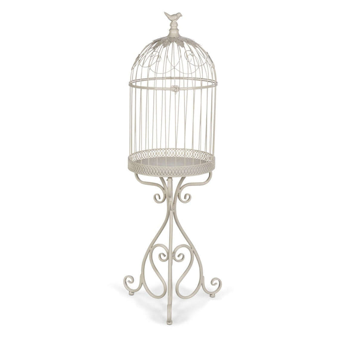 Scrollwork Birdcage Planters, Set of 2, Soft White
