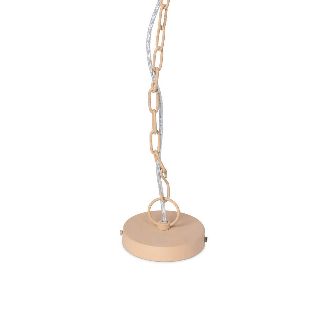 Boho Wood Beaded Chandelier chain and canopy