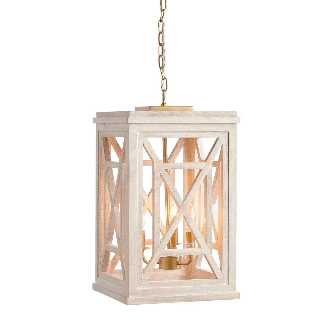 Cottagecore Chandelier Pendant Light in Whitewashed Finish – Vintage ...