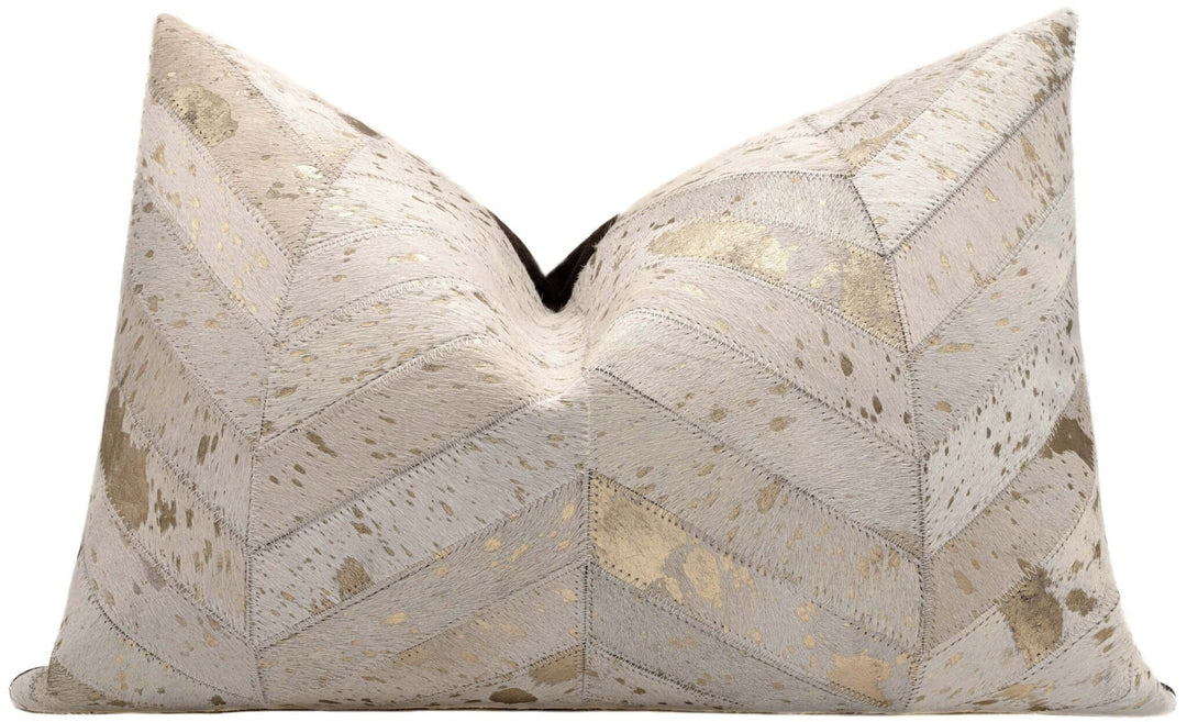 Decorative pillow with a geometric pattern on a white background