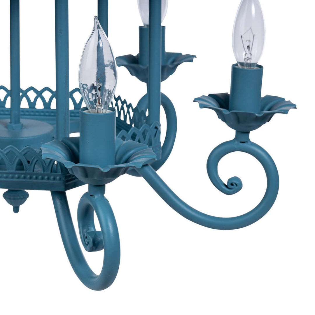 Vintage Pagoda Chandelier – Blue Lotus Lantern Pendant Light