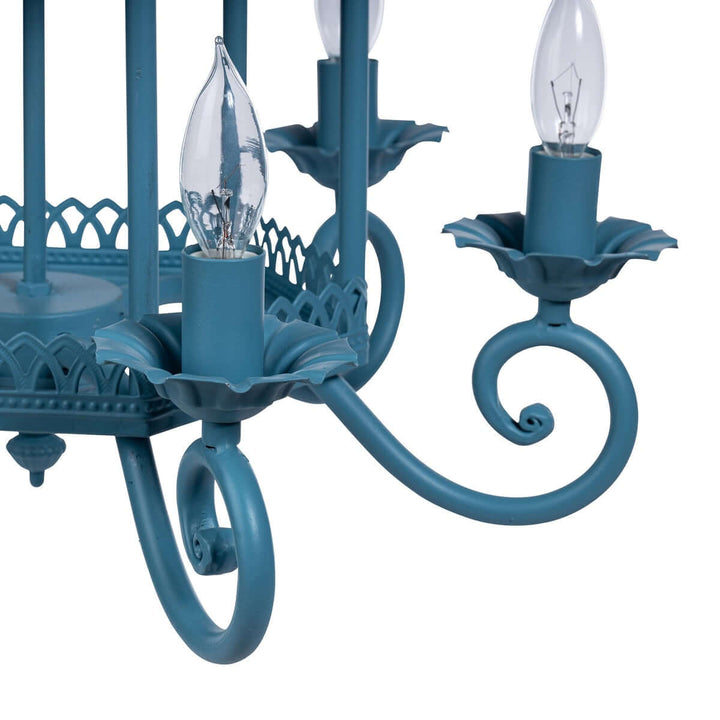 Vintage Pagoda Chandelier – Blue Lotus Lantern Pendant Light