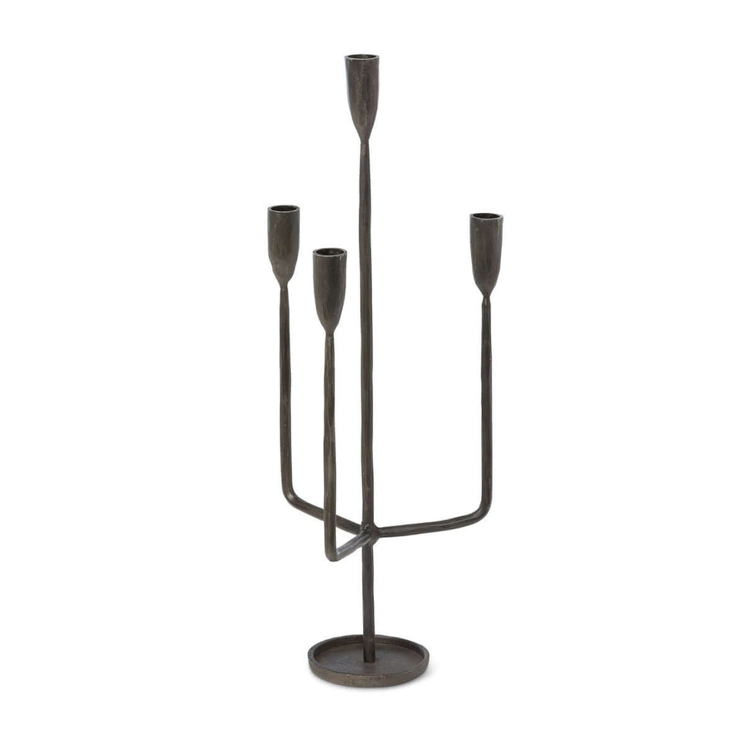 Tall Rustic Iron Candelabra