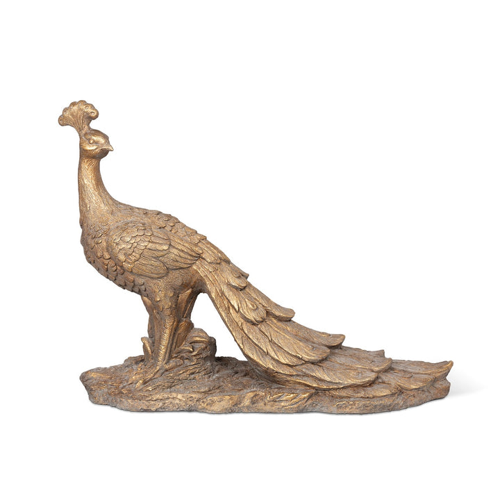 Vintage Gilded Peacock Statue