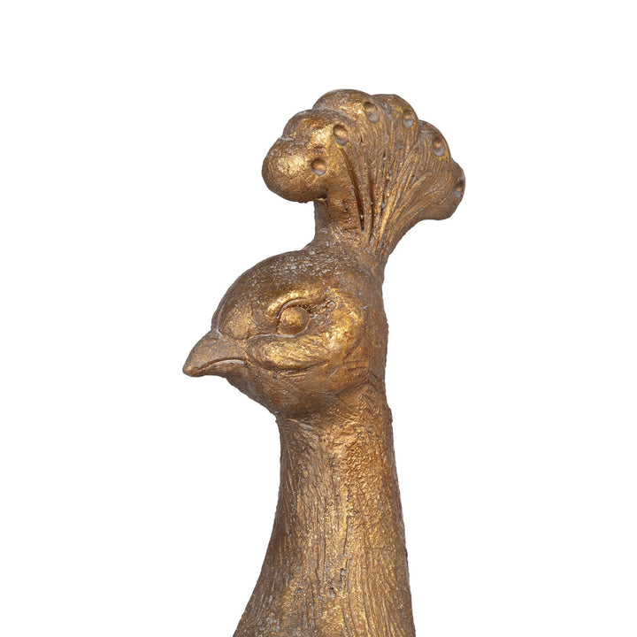 Vintage Gilded Peacock Statue
