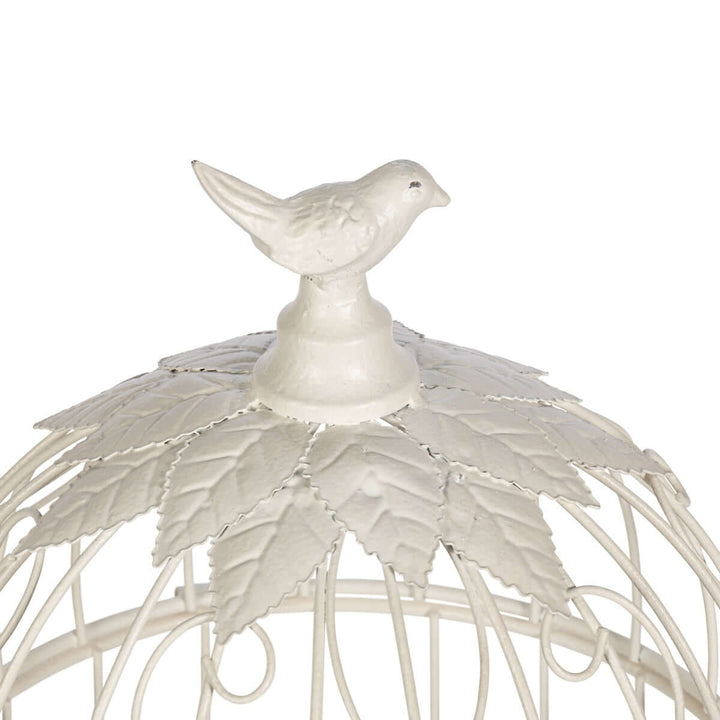 Scrollwork Birdcage Planters, Set of 2, Soft White