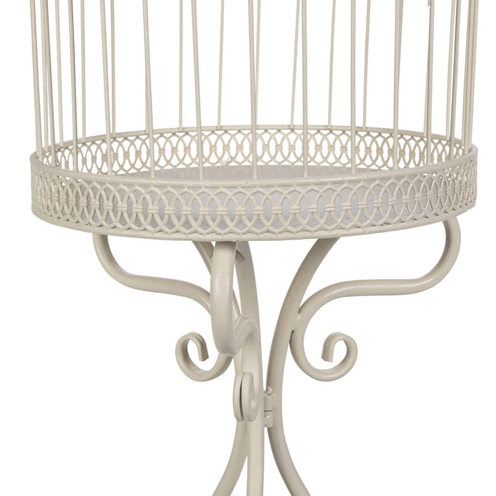 Scrollwork Birdcage Planters, Set of 2, Soft White