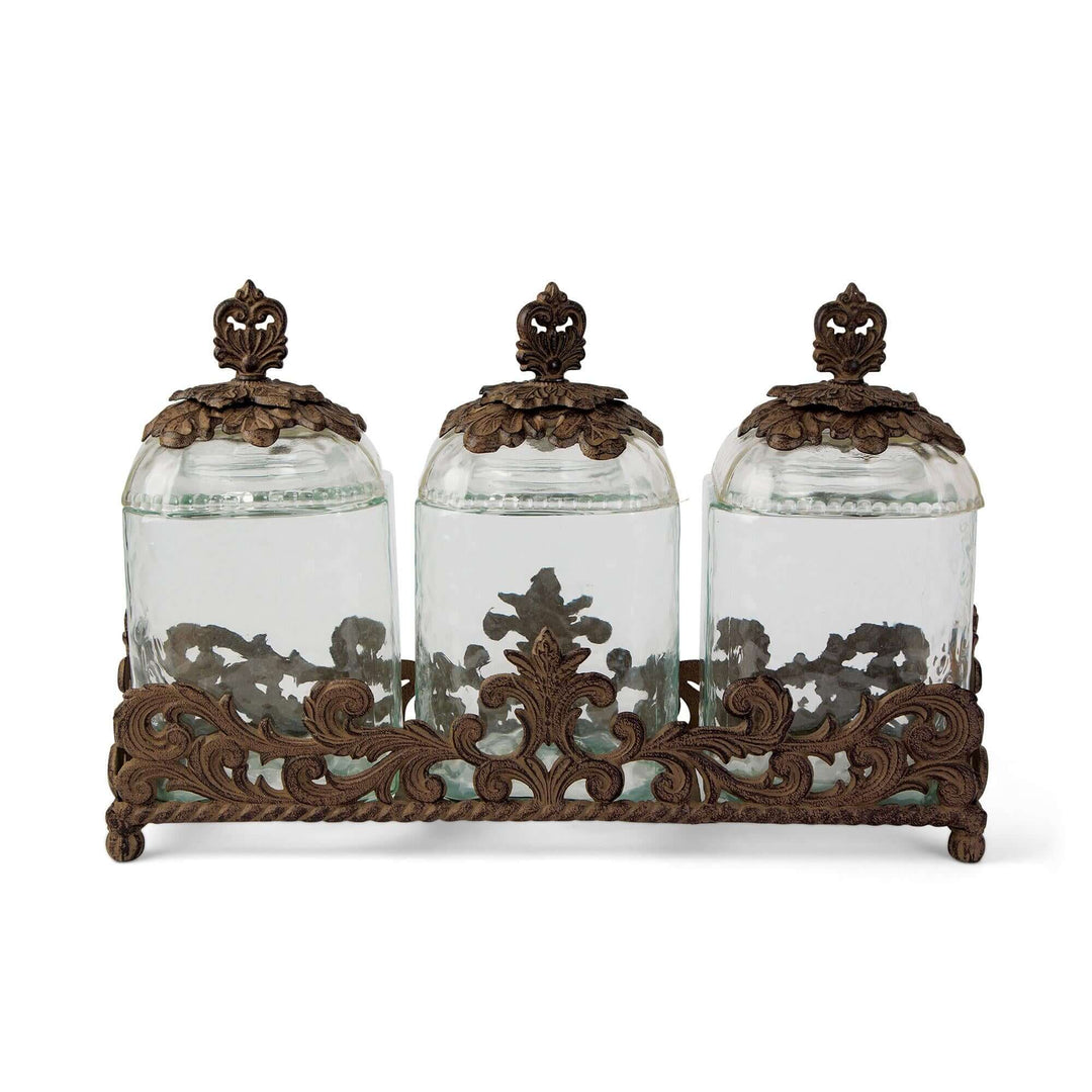 Acanthus Glass Canisters